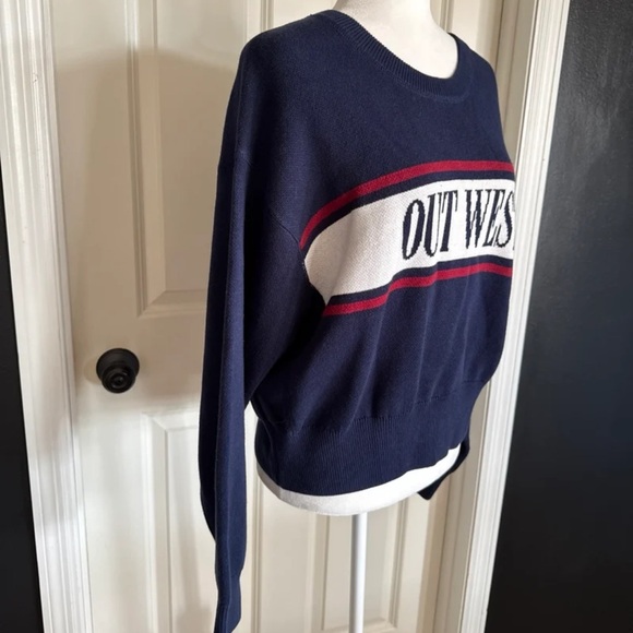 NWT Aerie Out West Navy Blue Sweater 
size Large - Picture 7 of 12